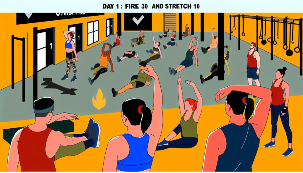 TurboFire Day 1: Fire 30 and Stretch 10 – Your Kickoff Guide 1 TurboFire Day 1: Fire 30 and Stretch 10 – Your Kickoff Guide