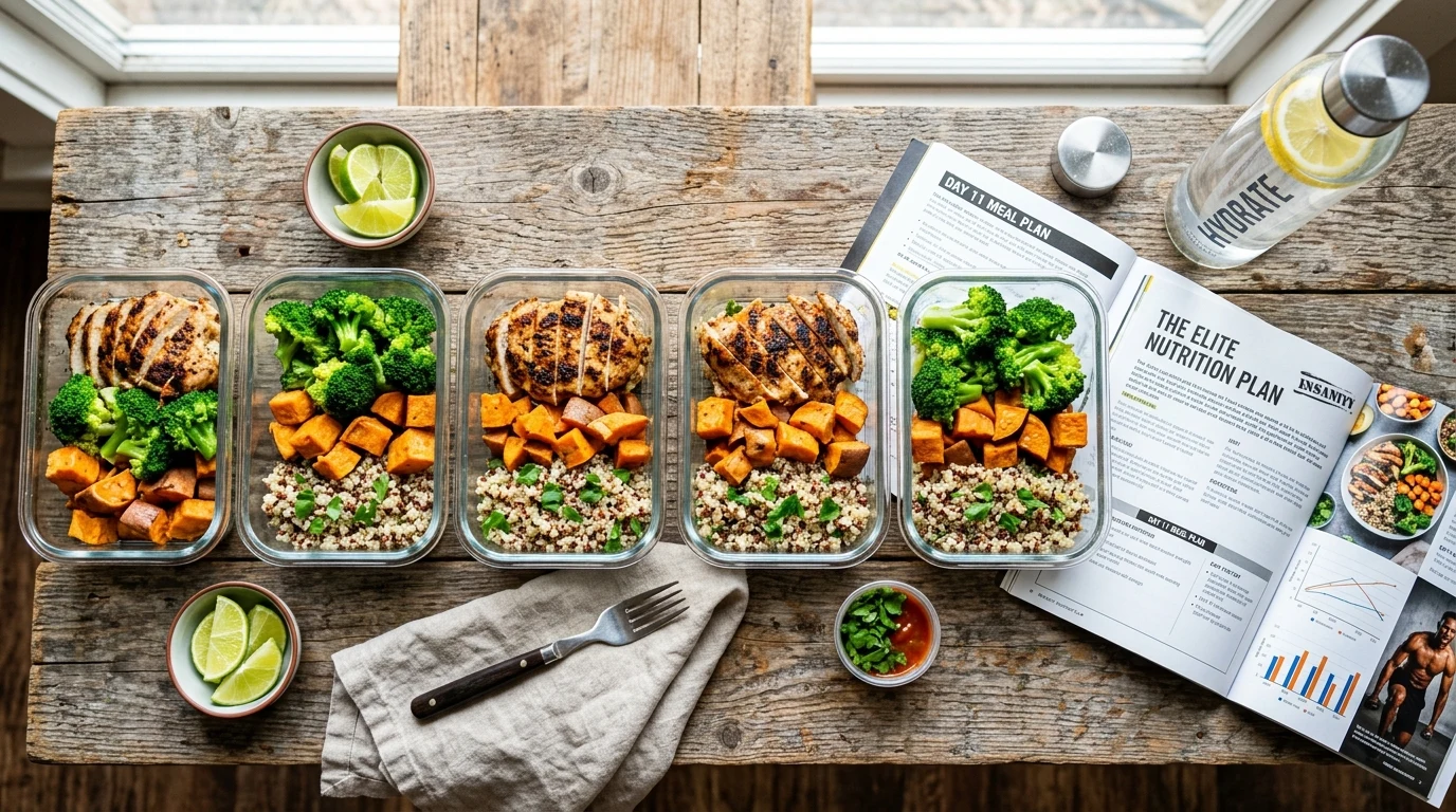 Insanity Nutrition Guide: Meal Plan & Calorie Calculator 8 Insanity Nutrition Guide: Meal Plan & Calorie Calculator (AI Generated Image)